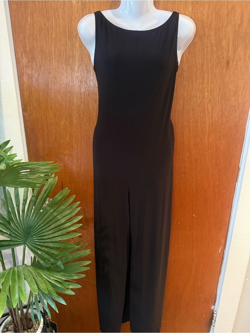 Norma Kamali Black Strappy Maxi Dress